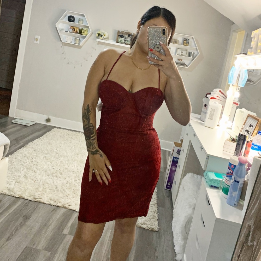 NWT red lace dress